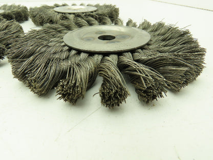 Osborn 26043  6" Knot Wire Wheel Brush 1/2" x .0160 x 5/8" 9000 RPM Lot of 5