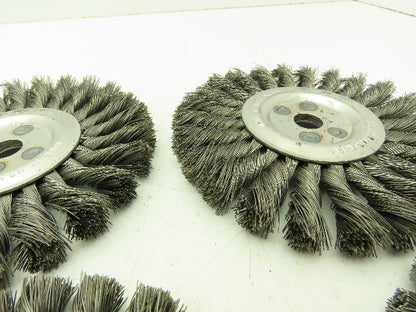 Osborn 26043  6" Knot Wire Wheel Brush 1/2" x .0160 x 5/8" 9000 RPM Lot of 5