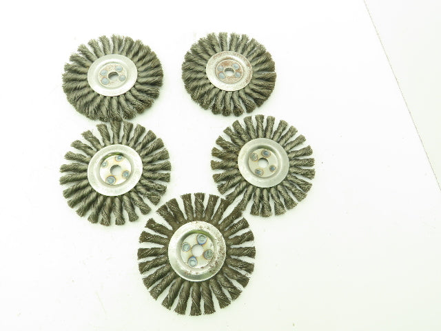 Osborn 26043  6" Knot Wire Wheel Brush 1/2" x .0160 x 5/8" 9000 RPM Lot of 5