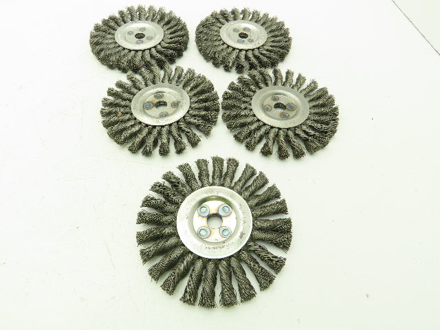 Osborn 26043  6" Knot Wire Wheel Brush 1/2" x .0160 x 5/8" 9000 RPM Lot of 5