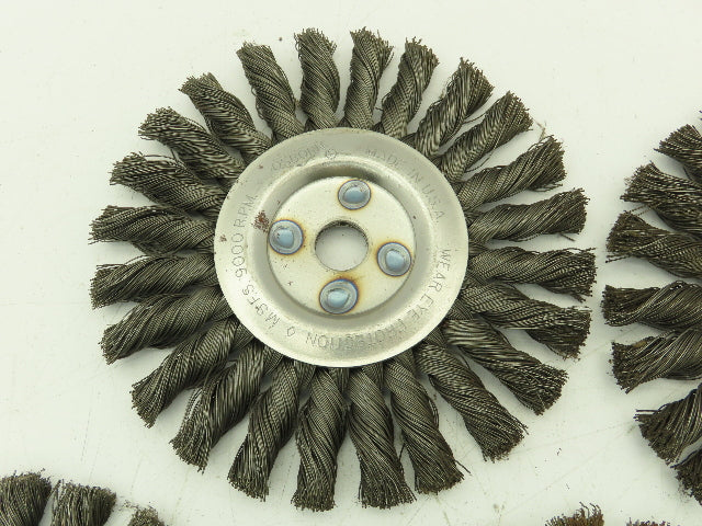Osborn 26043  6" Knot Wire Wheel Brush 1/2" x .0160 x 5/8" 9000 RPM Lot of 13