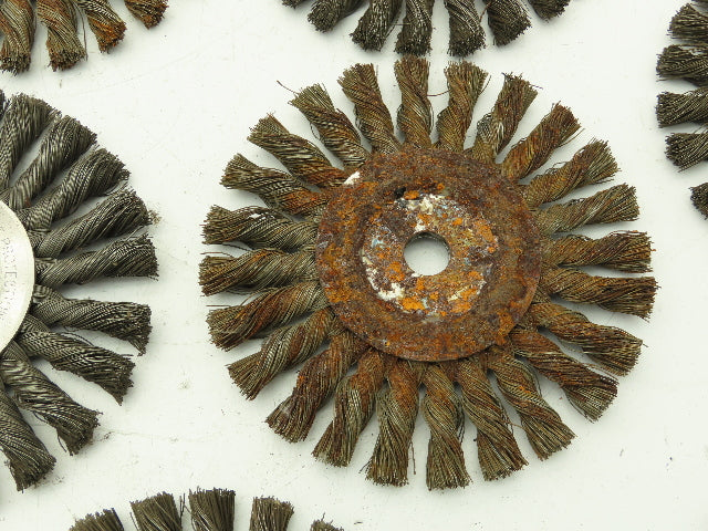Osborn 26043  6" Knot Wire Wheel Brush 1/2" x .0160 x 5/8" 9000 RPM Lot of 13