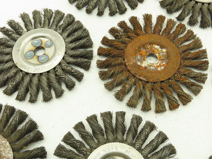 Osborn 26043  6" Knot Wire Wheel Brush 1/2" x .0160 x 5/8" 9000 RPM Lot of 13
