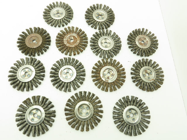 Osborn 26043  6" Knot Wire Wheel Brush 1/2" x .0160 x 5/8" 9000 RPM Lot of 13