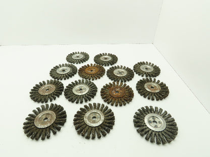 Osborn 26043  6" Knot Wire Wheel Brush 1/2" x .0160 x 5/8" 9000 RPM Lot of 13