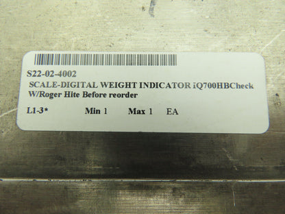 Rice Lake IQ700HBAAAC Weight Indicator Floor Scale Digital Display