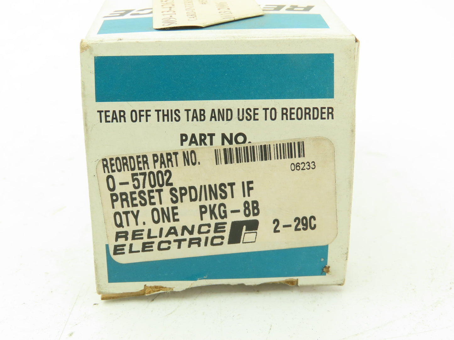 Reliance O-57002 Preset Speed Control Board Drive Card SPD/INST