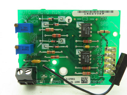 Reliance O-57002 Preset Speed Control Board Drive Card SPD/INST