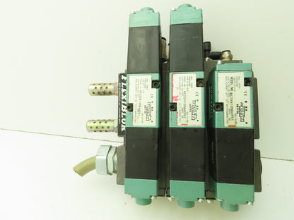 Numatics 082SS415M046P61  3-Station Flexiblock Manifold 24VDC Solenoid Valves