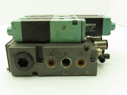 Numatics 082SS415M046P61  3-Station Flexiblock Manifold 24VDC Solenoid Valves