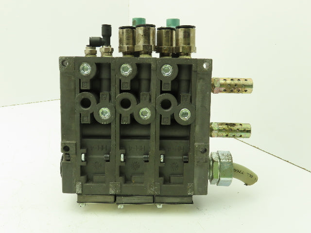 Numatics 082SS415M046P61  3-Station Flexiblock Manifold 24VDC Solenoid Valves