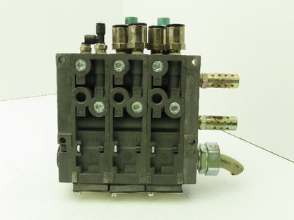 Numatics 082SS415M046P61  3-Station Flexiblock Manifold 24VDC Solenoid Valves