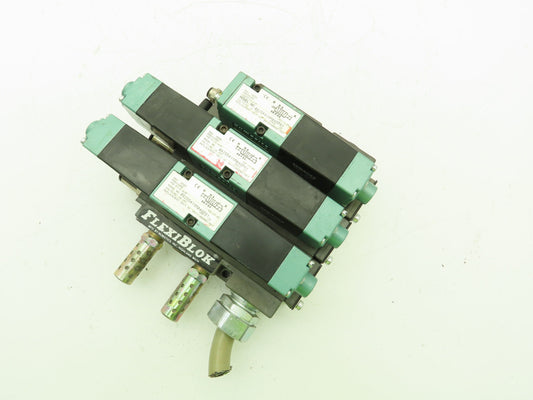 Numatics 082SS415M046P61  3-Station Flexiblock Manifold 24VDC Solenoid Valves