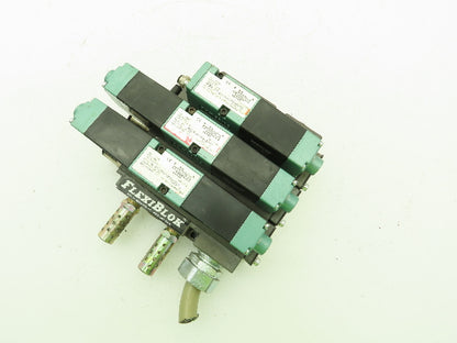 Numatics 082SS415M046P61  3-Station Flexiblock Manifold 24VDC Solenoid Valves
