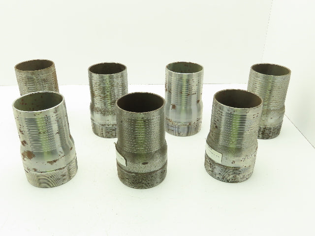 Dixon Valve 4"x 4" NPT Steel Pipe Nipple Hose Barb Fitting  Lot of 7