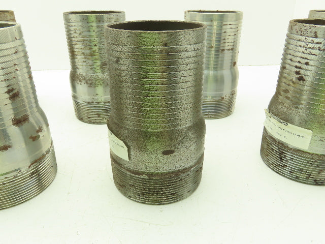Dixon Valve 4"x 4" NPT Steel Pipe Nipple Hose Barb Fitting  Lot of 7