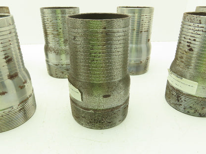 Dixon Valve 4"x 4" NPT Steel Pipe Nipple Hose Barb Fitting  Lot of 7