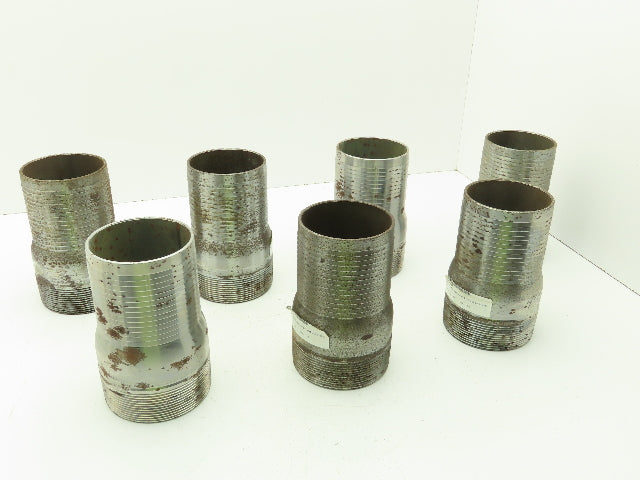 Dixon Valve 4"x 4" NPT Steel Pipe Nipple Hose Barb Fitting  Lot of 7
