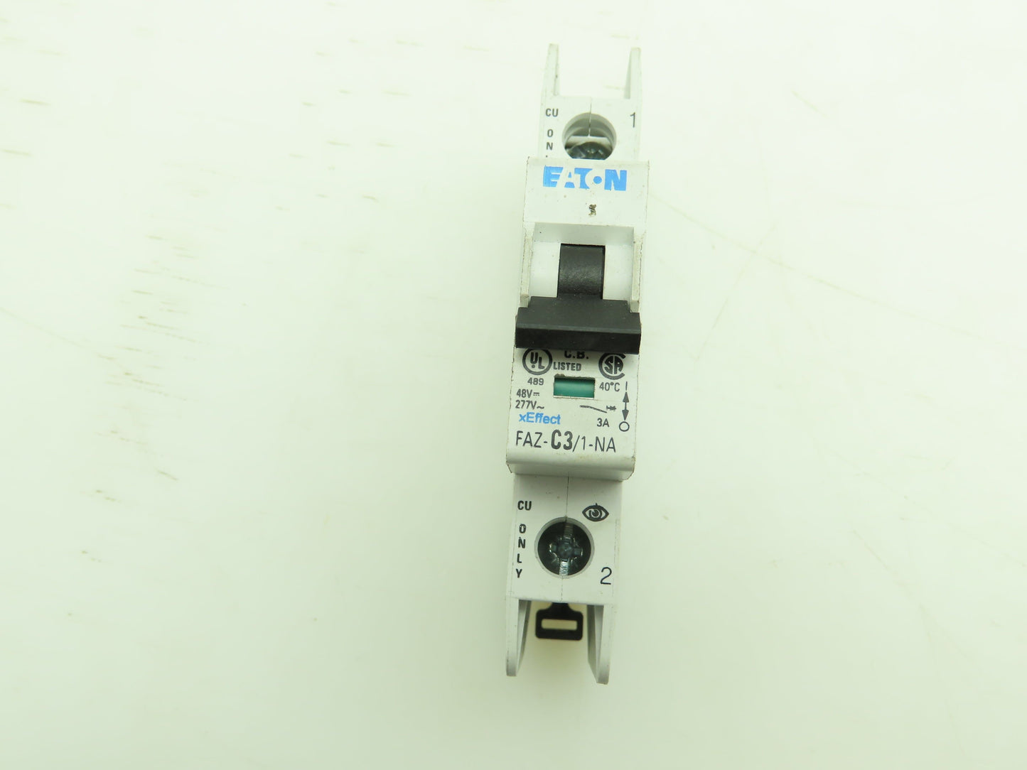 Eaton FAZ-C3/1-NA Miniature Circuit Breaker 3A 277AC 48VDC Lot of 2
