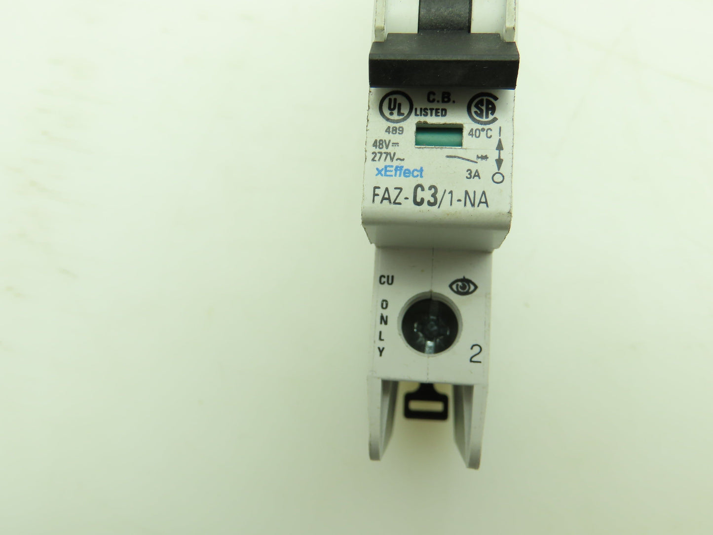 Eaton FAZ-C3/1-NA Miniature Circuit Breaker 3A 277AC 48VDC Lot of 2