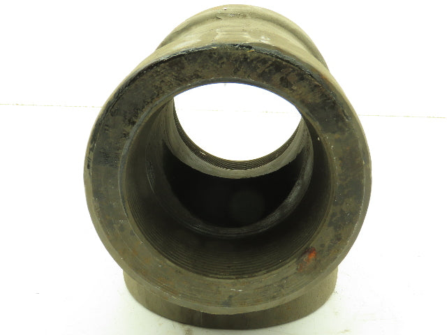 4" Tee Threaded NPT Pipe Fitting Carbon Steel A105 Class 3000