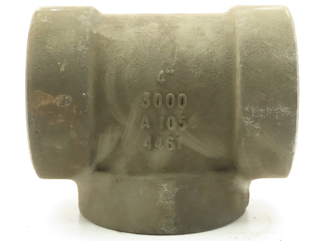4" Tee Threaded NPT Pipe Fitting Carbon Steel A105 Class 3000
