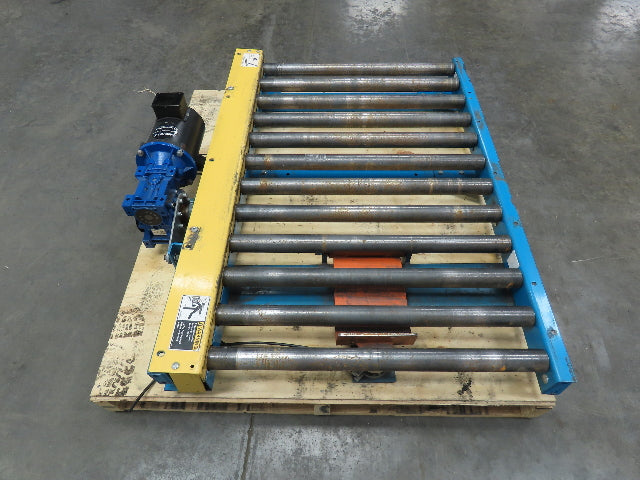 Hytrol 34"x 48" Chain-Drive 1.9" Live Roller Conveyor Stop Section .5Hp 460V 3PH