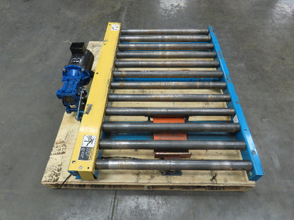 Hytrol 34"x 48" Chain-Drive 1.9" Live Roller Conveyor Stop Section .5Hp 460V 3PH