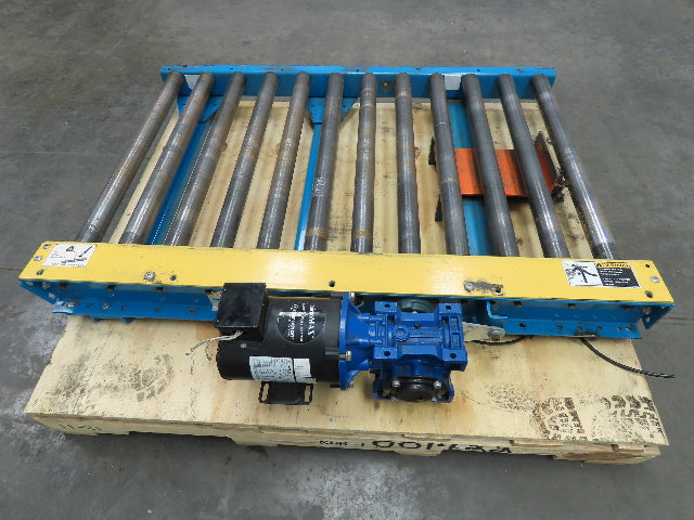 Hytrol 34"x 48" Chain-Drive 1.9" Live Roller Conveyor Stop Section .5Hp 460V 3PH