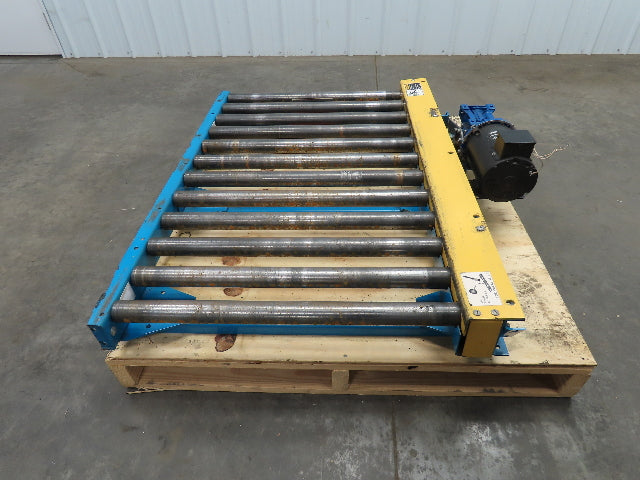 Hytrol 34"x 48" Chain-Drive 1.9" Live Roller Conveyor Stop Section .5Hp 460V 3PH