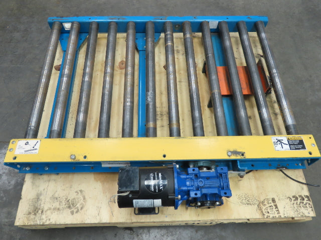 Hytrol 34"x 48" Chain-Drive 1.9" Live Roller Conveyor Stop Section .5Hp 460V 3PH