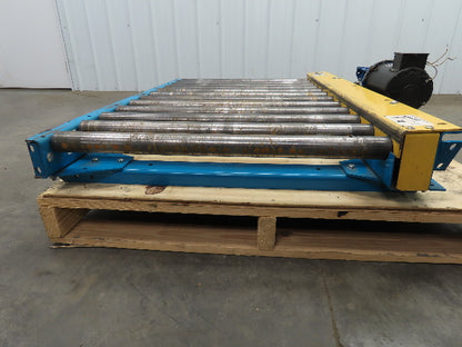Hytrol 34"x 48" Chain-Drive 1.9" Live Roller Conveyor Stop Section .5Hp 460V 3PH