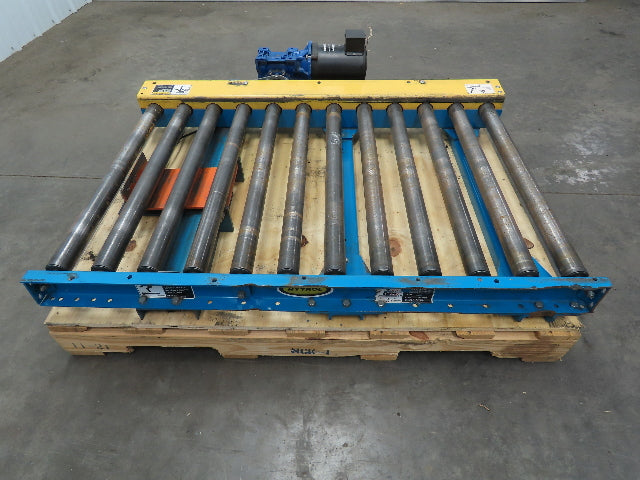 Hytrol 34"x 48" Chain-Drive 1.9" Live Roller Conveyor Stop Section .5Hp 460V 3PH