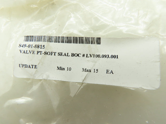 LV100.093.001 PTFE PT-Soft Valve Seal 3-1/2" ID BOC Lot of 5