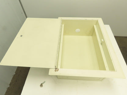 25x17x10.5" Flush Mount Steel Electrical Enclosure Junction Box Beige
