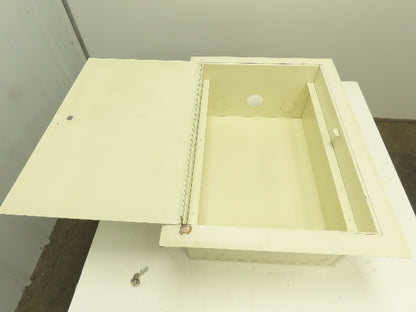 25x17x10.5" Flush Mount Steel Electrical Enclosure Junction Box Beige