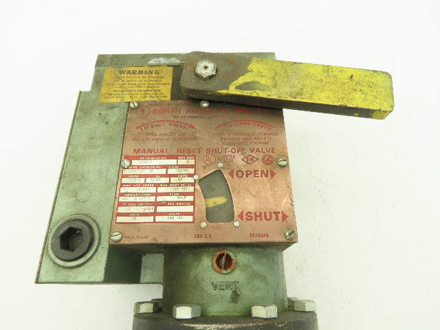North American Manufacturing 1520G-1 Gas Valve 1" NPT 120V Actuator Manual Reset
