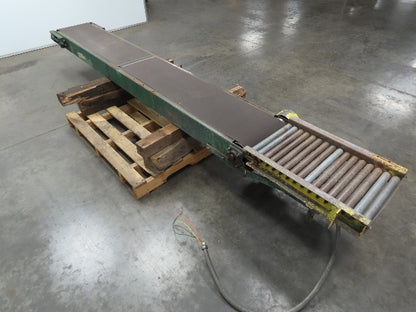 16"x 11' Slider Bed Conveyor 13" Belt 1/3Hp 460V 3PH End Drive