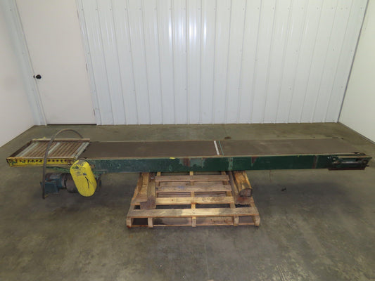 16"x 11' Slider Bed Conveyor 13" Belt 1/3Hp 460V 3PH End Drive
