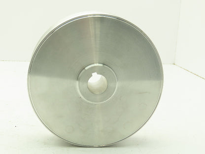 2"x 7" Grooved Aluminum Pulley Sheave Ribbed Striper Wheel 1" Bore