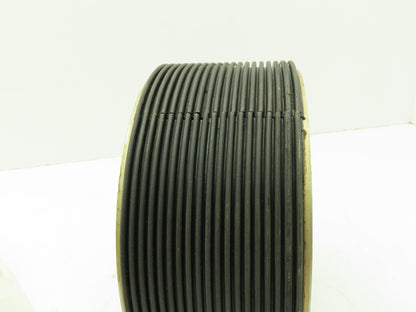 3"x 7" Rubber Ribbed Aluminum Pulley Sheave Striper Wheel 1" Bore  Lot of 2