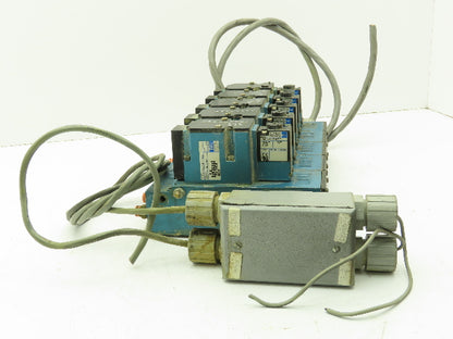 Mac 6211C-411-PM-111DA Pneumatic 5 Valve Block 120V Solenoid 2 Position
