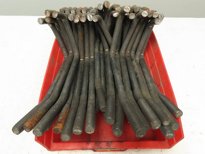 Crane Rail Bolts  5/8" Rod 5/8"-10 Threaded  10" Long 4" Hook Lot of 52
