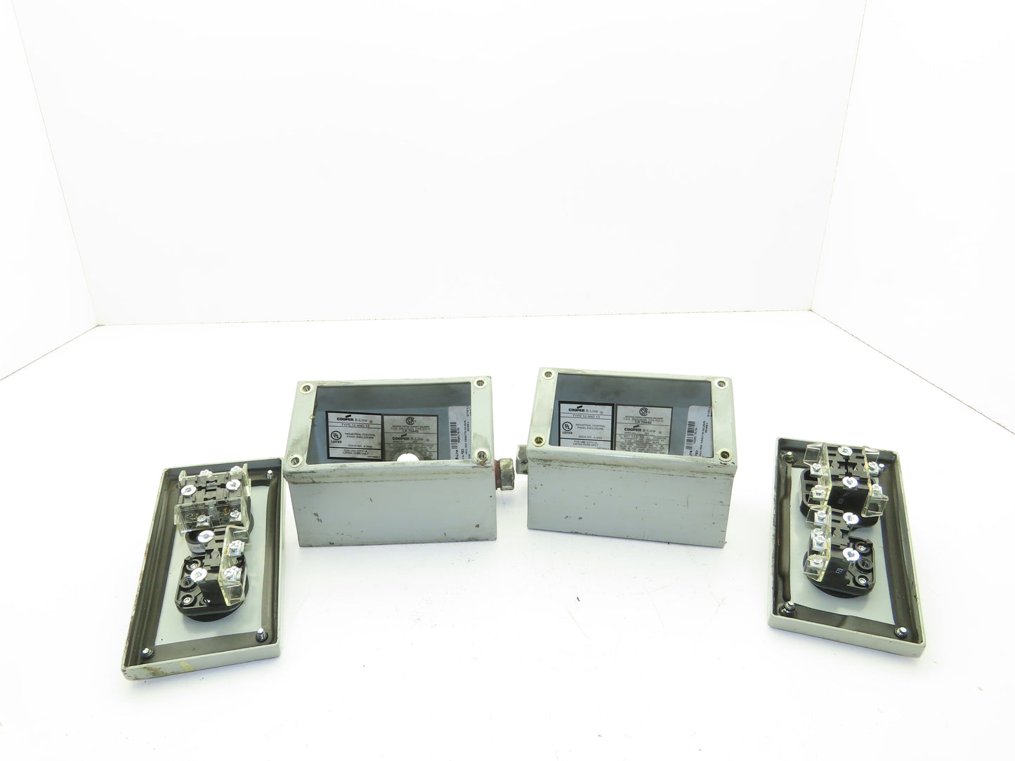 Cooper B-Line PBC2 Push Button Control Panel 2 Button Sloped Top Lot of 2