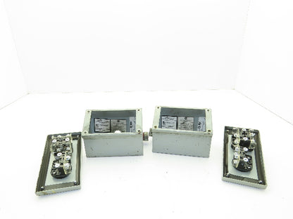 Cooper B-Line PBC2 Push Button Control Panel 2 Button Sloped Top Lot of 2