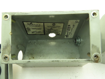 Cooper B-Line PBC2 Push Button Control Panel 2 Button Sloped Top Lot of 2