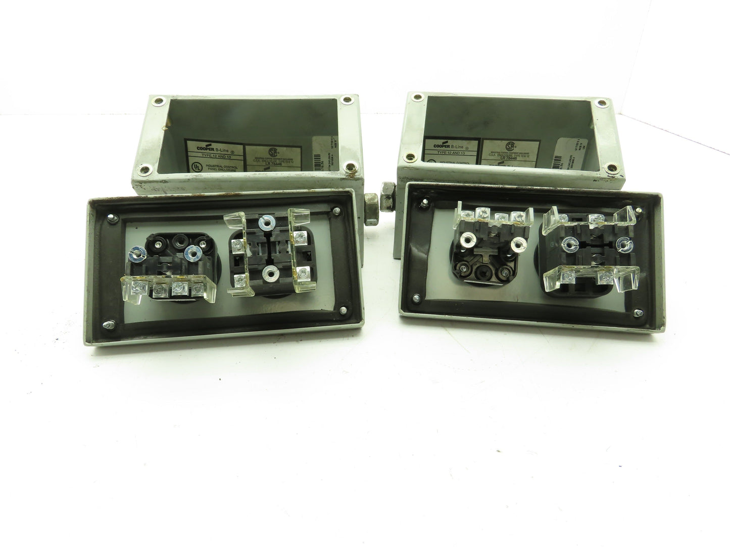 Cooper B-Line PBC2 Push Button Control Panel 2 Button Sloped Top Lot of 2