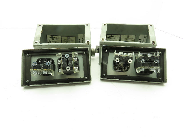 Cooper B-Line PBC2 Push Button Control Panel 2 Button Sloped Top Lot of 2