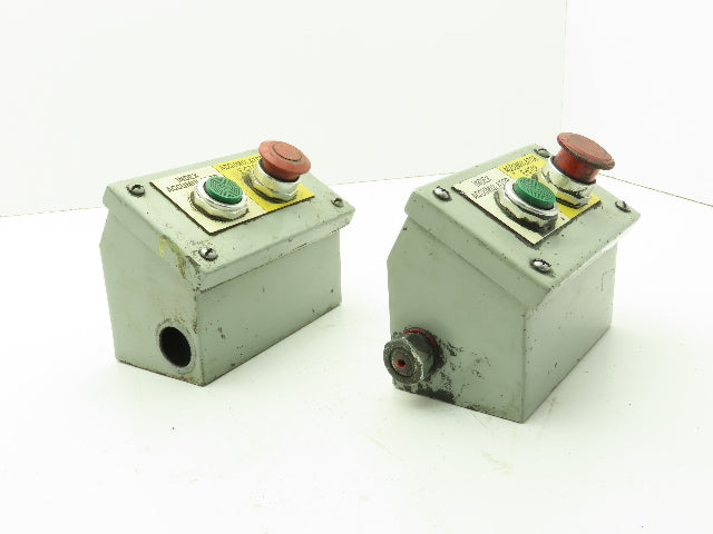Cooper B-Line PBC2 Push Button Control Panel 2 Button Sloped Top Lot of 2