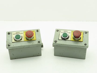 Cooper B-Line PBC2 Push Button Control Panel 2 Button Sloped Top Lot of 2